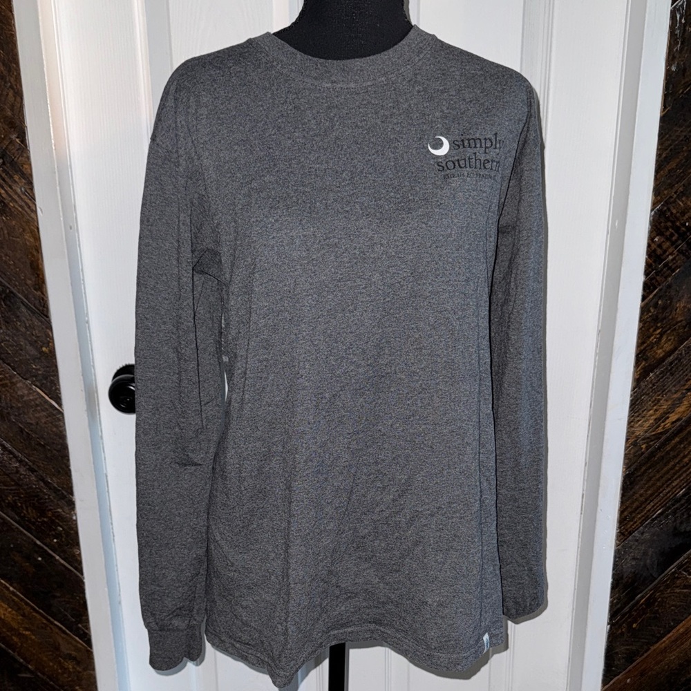 Simply Southern Charcoal Long Sleeve Tee with Vintage Truck Graphic